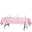Polyester 60"x102" Rectangle Tablecloth White/Rose Quartz - Checkered Buffalo Plaid Table Cover - Linen Luxes