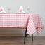 Polyester 60"x102" Rectangle Tablecloth White/Rose Quartz - Checkered Buffalo Plaid Table Cover - Linen Luxes