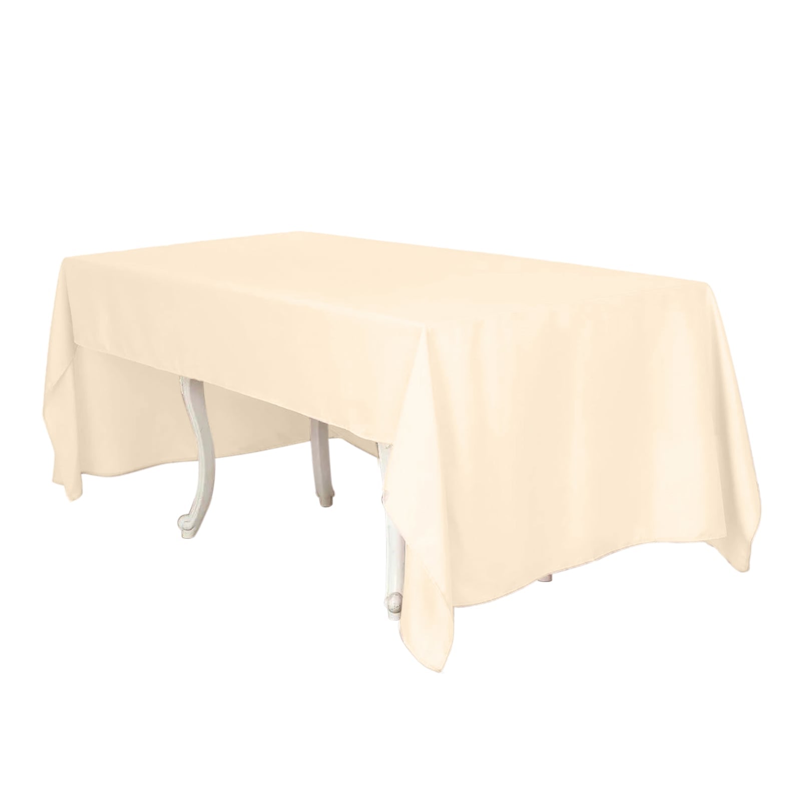 Polyester 60"x126" Rectangle Tablecloth Beige - Wrinkle - Resistant Table Cover - Linen Luxes
