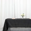 Polyester 60"x126" Rectangle Tablecloth Black - Wrinkle - Resistant Table Cover for Weddings & Parties - Linen Luxes