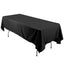 Polyester 60"x126" Rectangle Tablecloth Black - Wrinkle - Resistant Table Cover for Weddings & Parties - Linen Luxes