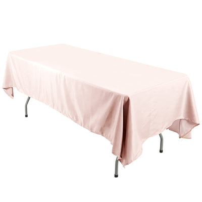 Polyester 60"x126" Rectangle Tablecloth Blush - Wrinkle - Resistant Table Cover - Linen Luxes
