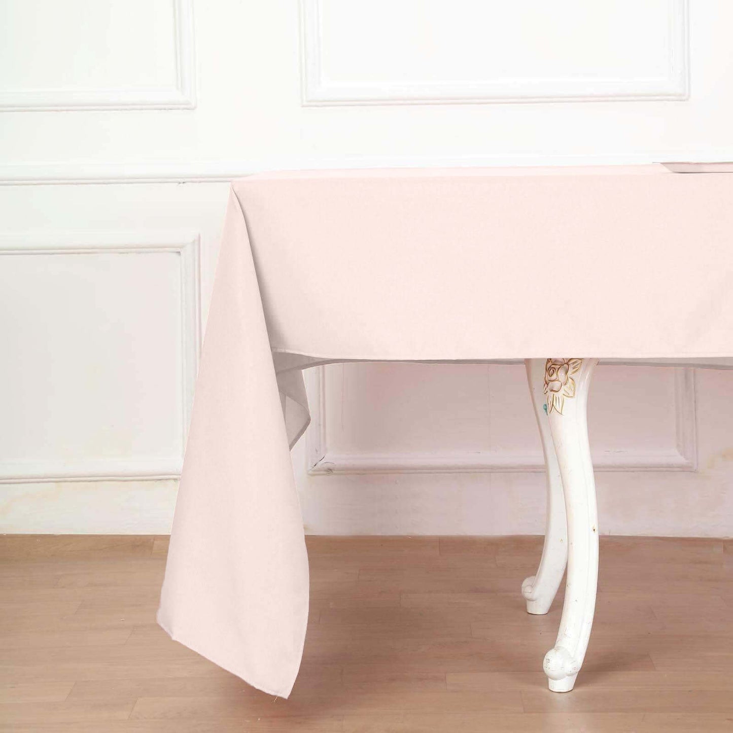 Polyester 60"x126" Rectangle Tablecloth Blush - Wrinkle - Resistant Table Cover - Linen Luxes