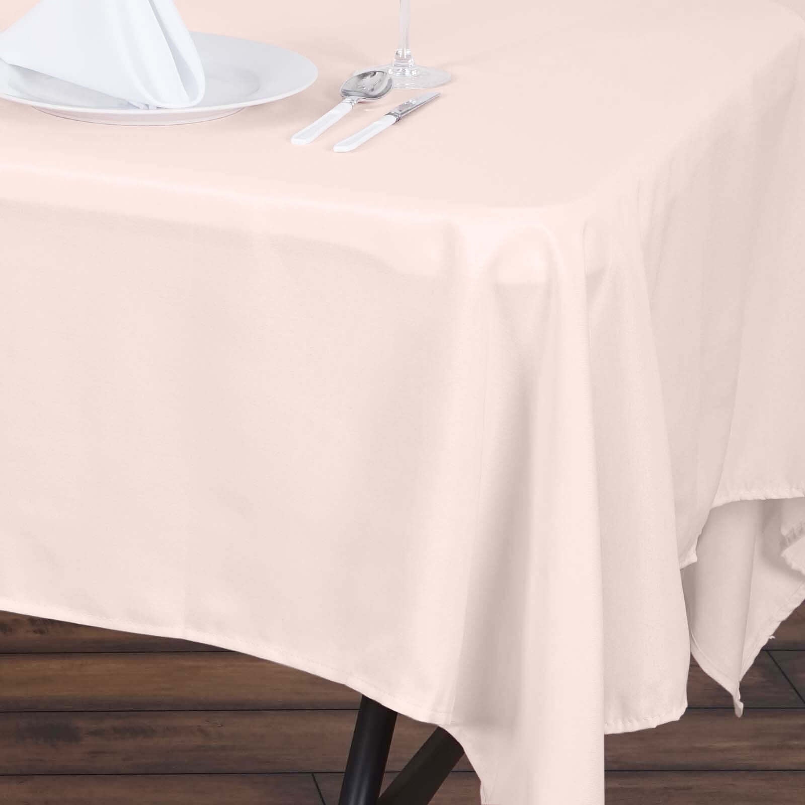 Polyester 60"x126" Rectangle Tablecloth Blush - Wrinkle - Resistant Table Cover - Linen Luxes