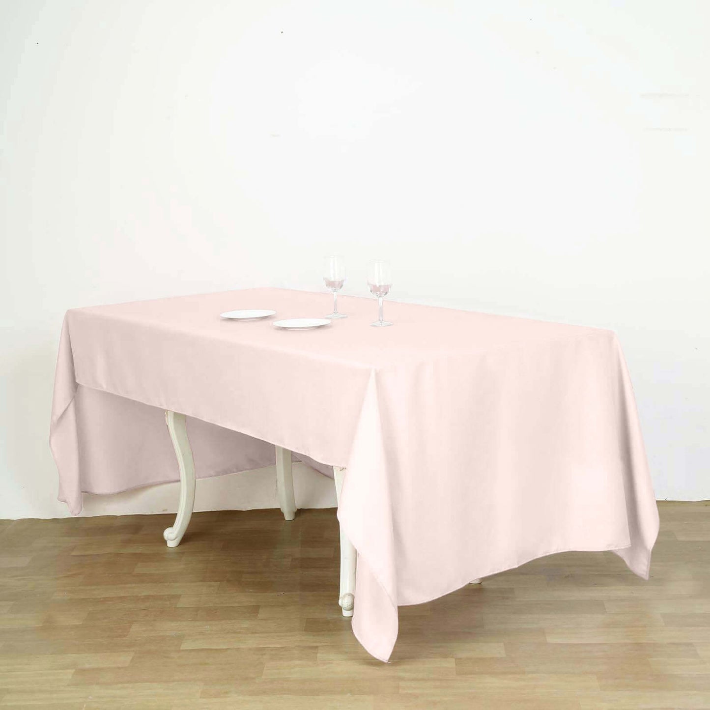 Polyester 60"x126" Rectangle Tablecloth Blush - Wrinkle - Resistant Table Cover - Linen Luxes
