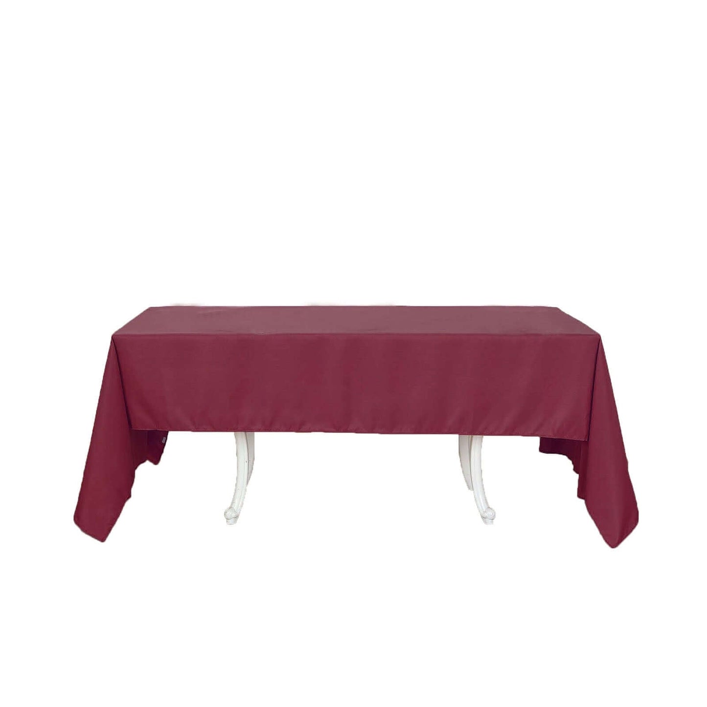 Polyester 60"x126" Rectangle Tablecloth Burgundy - Wrinkle - Resistant Table Cover - Linen Luxes