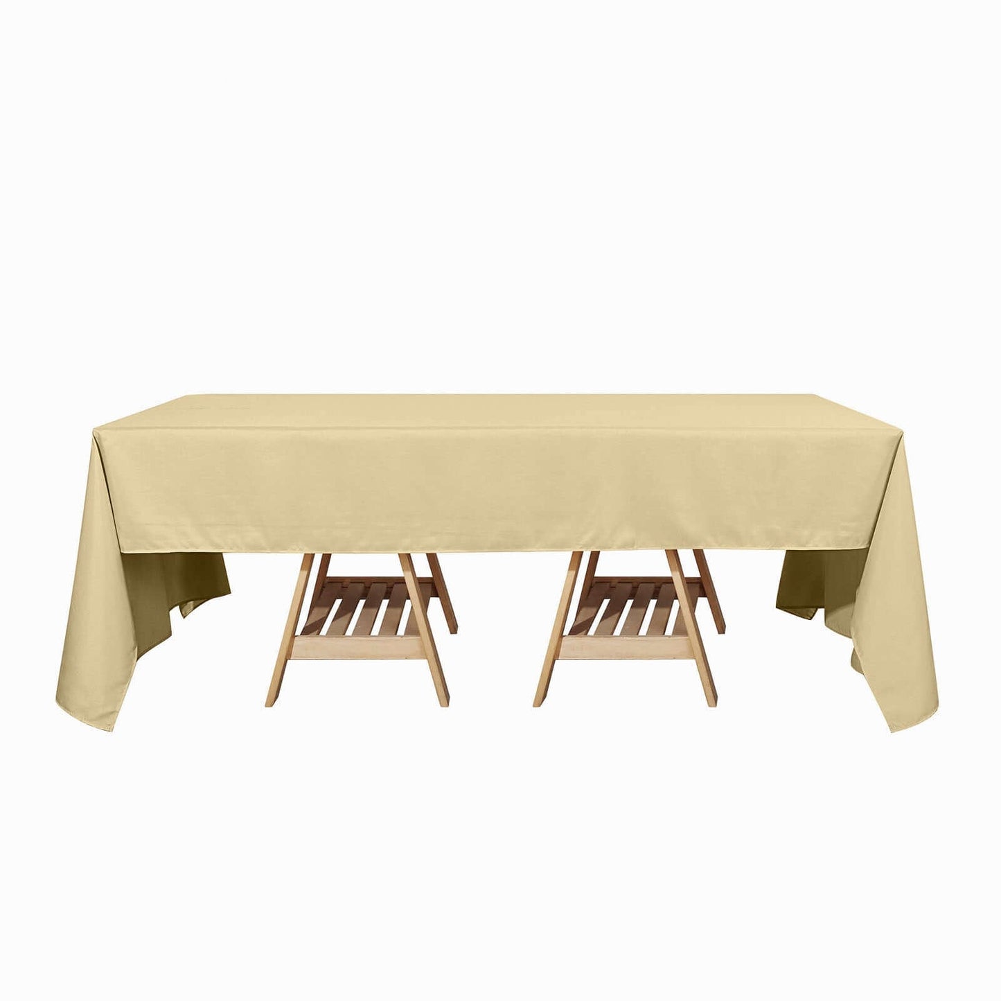 Polyester 60"x126" Rectangle Tablecloth Champagne - Wrinkle - Resistant Table Cover - Linen Luxes