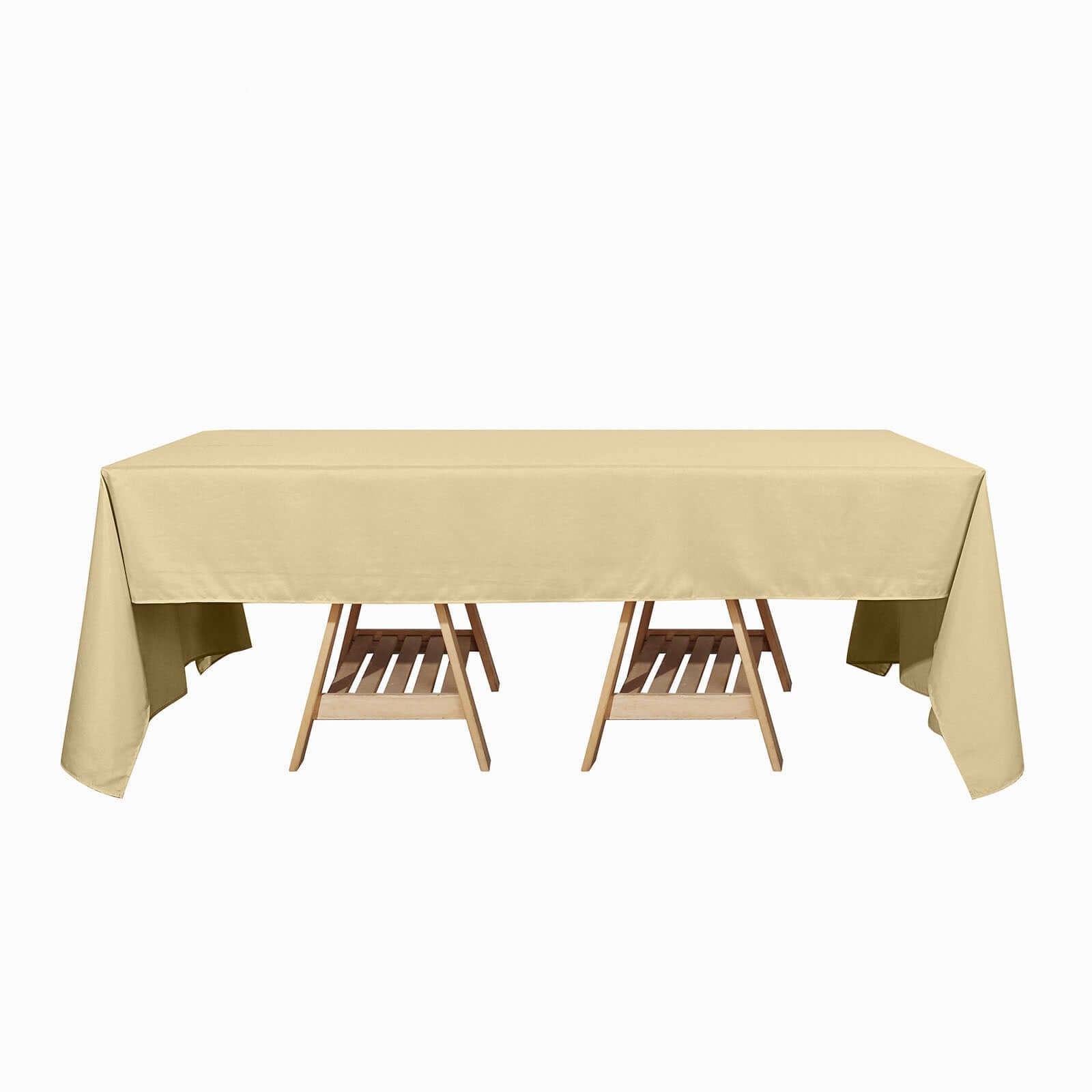 Polyester 60"x126" Rectangle Tablecloth Champagne - Wrinkle - Resistant Table Cover - Linen Luxes