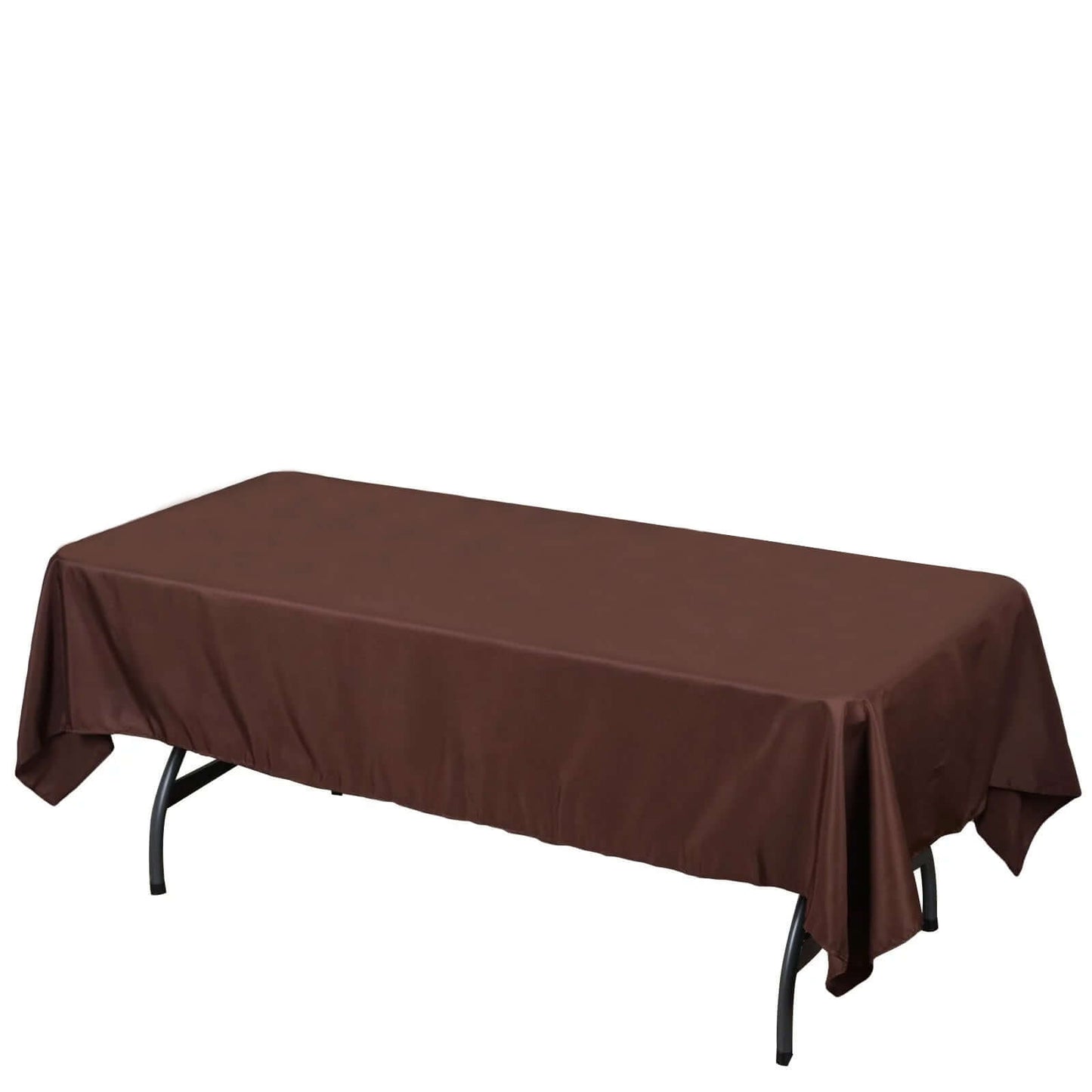 Polyester 60"x126" Rectangle Tablecloth Chocolate - Wrinkle - Resistant Table Cover - Linen Luxes