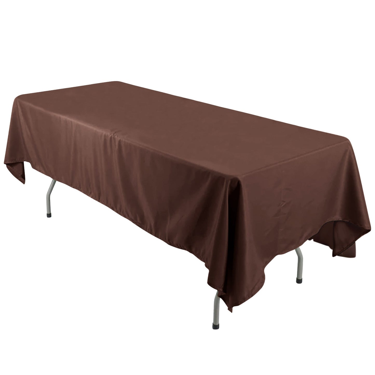 Polyester 60"x126" Rectangle Tablecloth Chocolate - Wrinkle - Resistant Table Cover - Linen Luxes