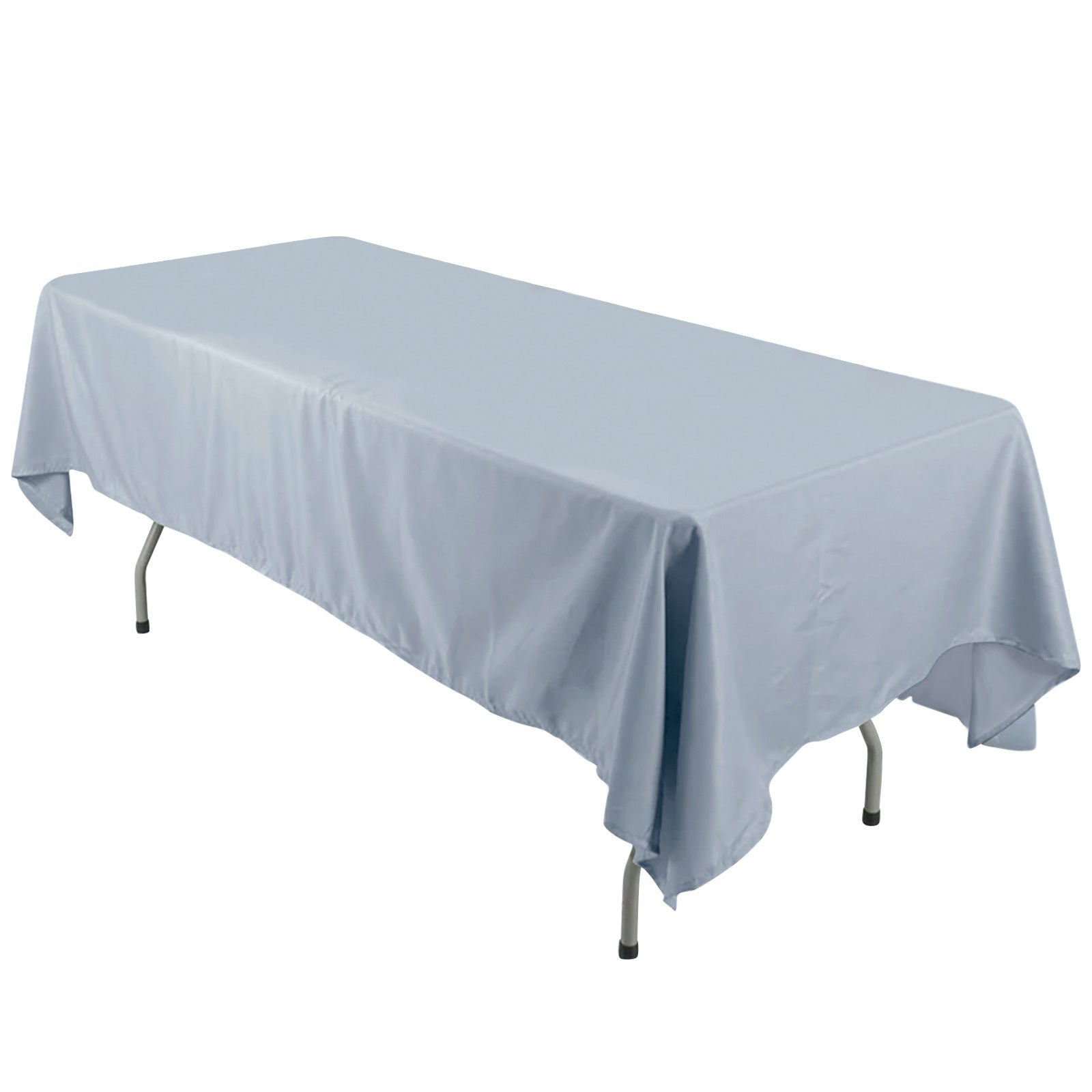 Polyester 60"x126" Rectangle Tablecloth Dusty Blue - Wrinkle - Resistant Table Cover - Linen Luxes