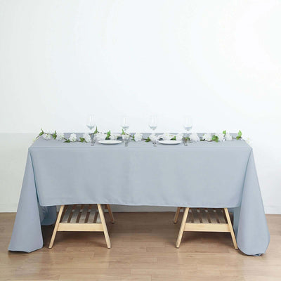 Polyester 60"x126" Rectangle Tablecloth Dusty Blue - Wrinkle - Resistant Table Cover - Linen Luxes