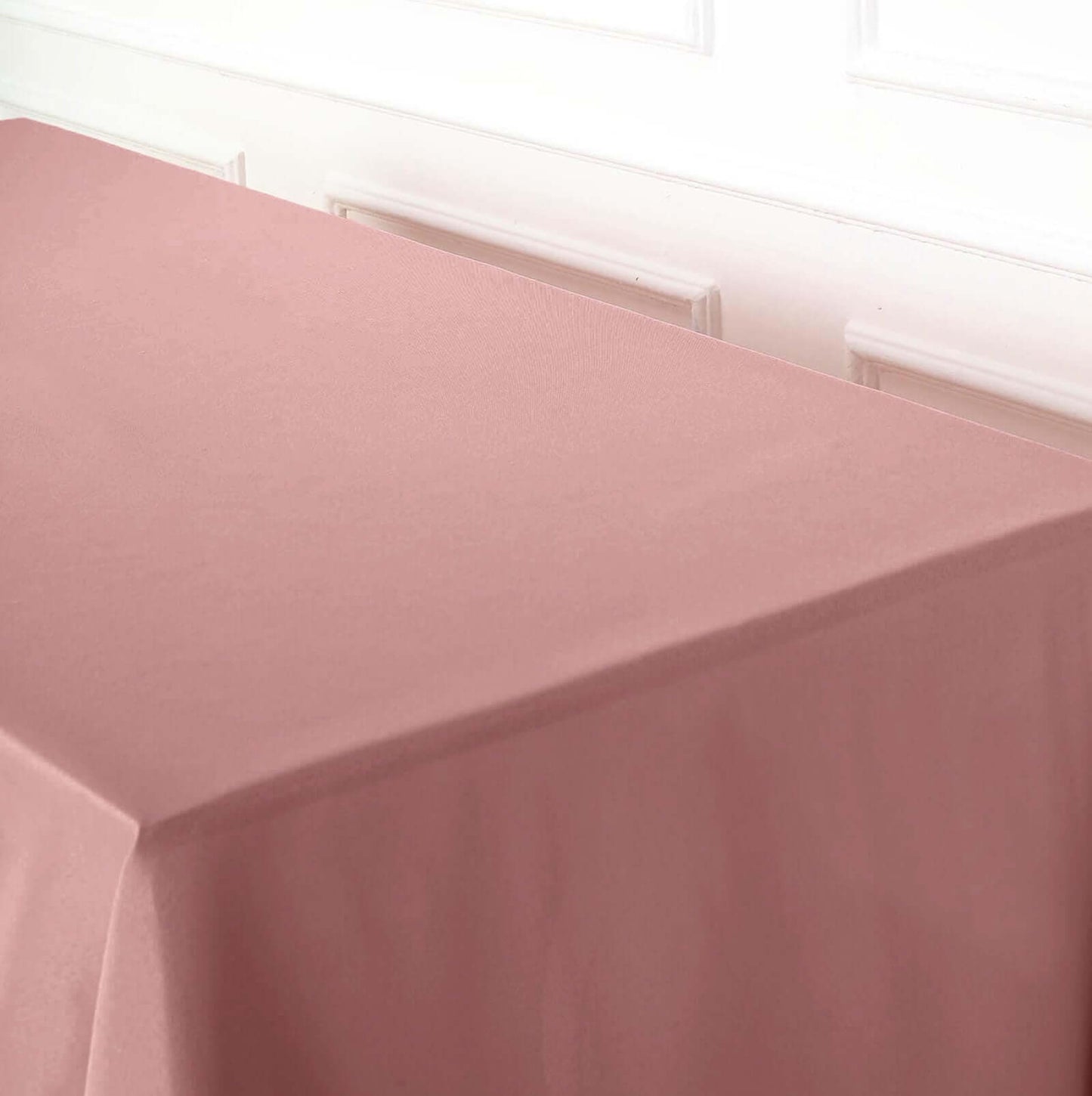 Polyester 60"x126" Rectangle Tablecloth Dusty Rose - Wrinkle - Resistant Table Cover - Linen Luxes