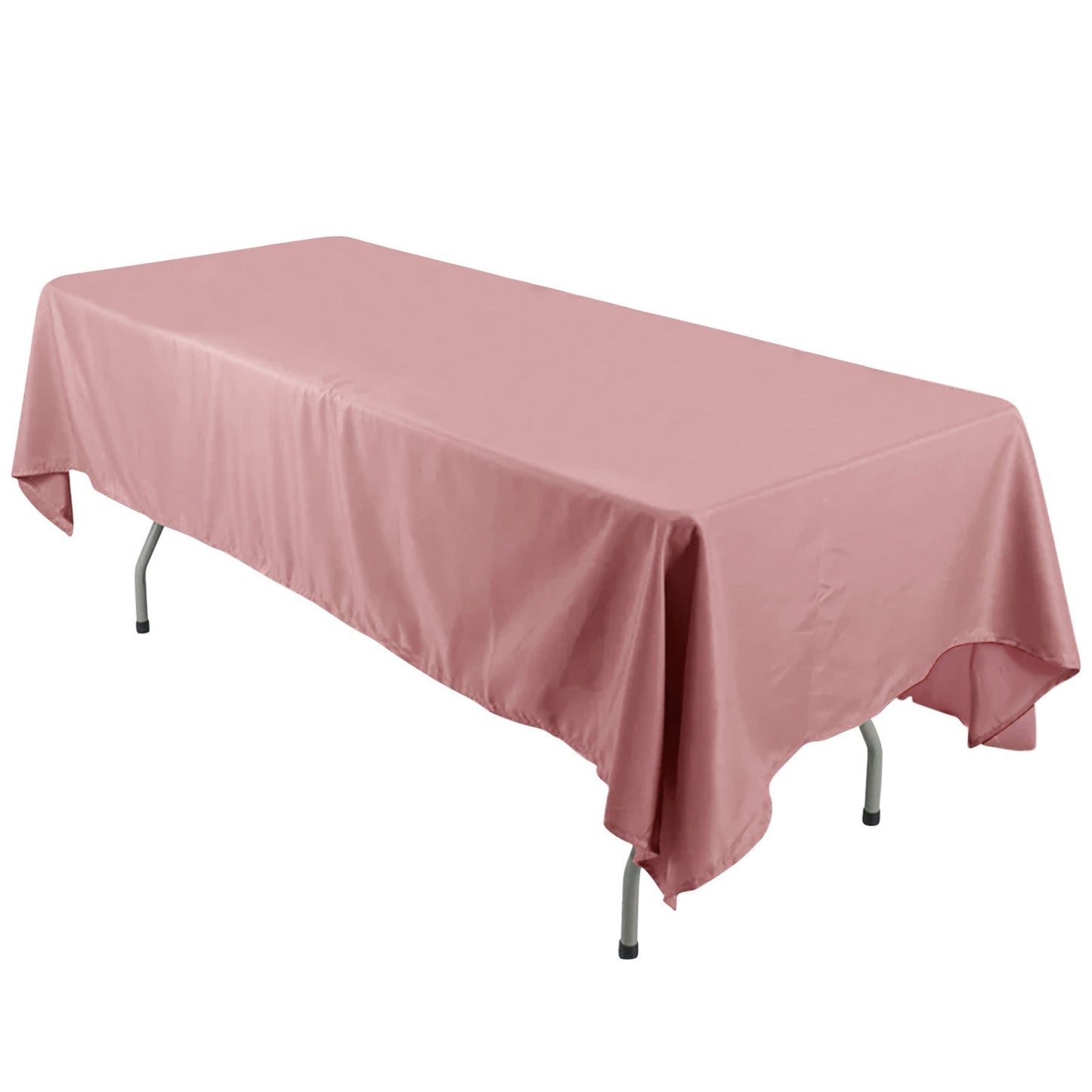 Polyester 60"x126" Rectangle Tablecloth Dusty Rose - Wrinkle - Resistant Table Cover - Linen Luxes