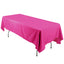 Polyester 60"x126" Rectangle Tablecloth Fuchsia - Wrinkle - Resistant Table Cover - Linen Luxes