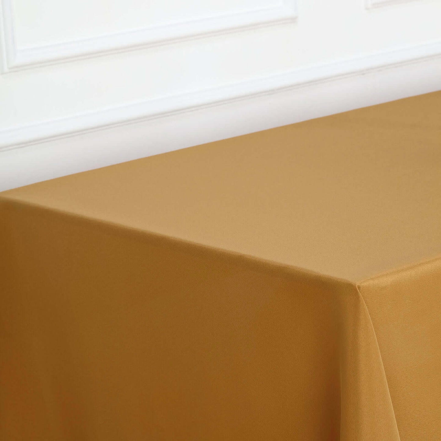 Polyester 60"x126" Rectangle Tablecloth Gold - Wrinkle - Resistant Table Cover for Weddings & Parties - Linen Luxes