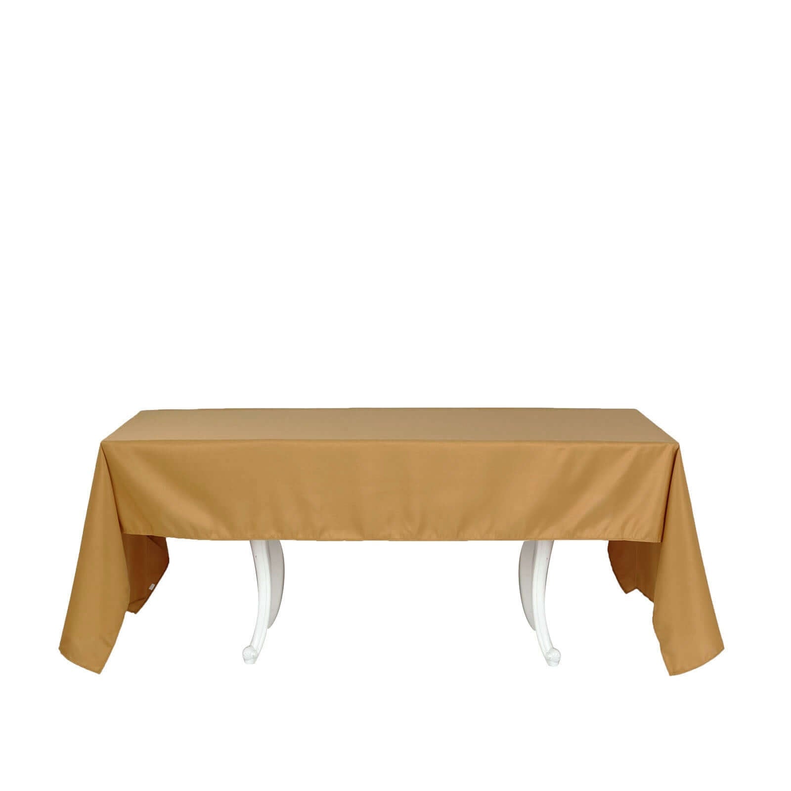 Polyester 60"x126" Rectangle Tablecloth Gold - Wrinkle - Resistant Table Cover for Weddings & Parties - Linen Luxes