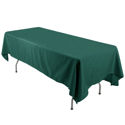 Polyester 60"x126" Rectangle Tablecloth Hunter Emerald Green - Wrinkle - Resistant Table Cover - Linen Luxes