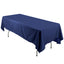 Polyester 60"x126" Rectangle Tablecloth Navy Blue - Wrinkle - Resistant Table Cover - Linen Luxes