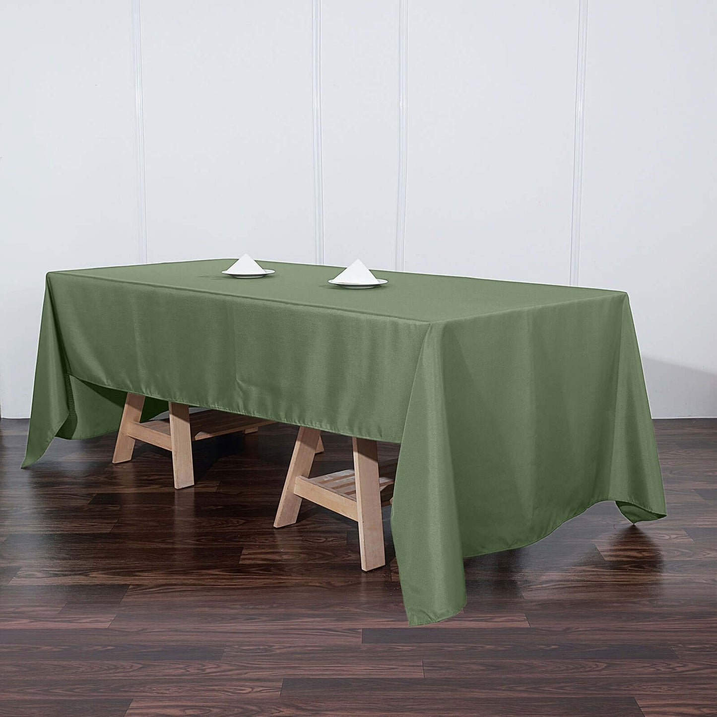 Polyester 60"x126" Rectangle Tablecloth Olive Green - Wrinkle - Resistant Table Cover - Linen Luxes