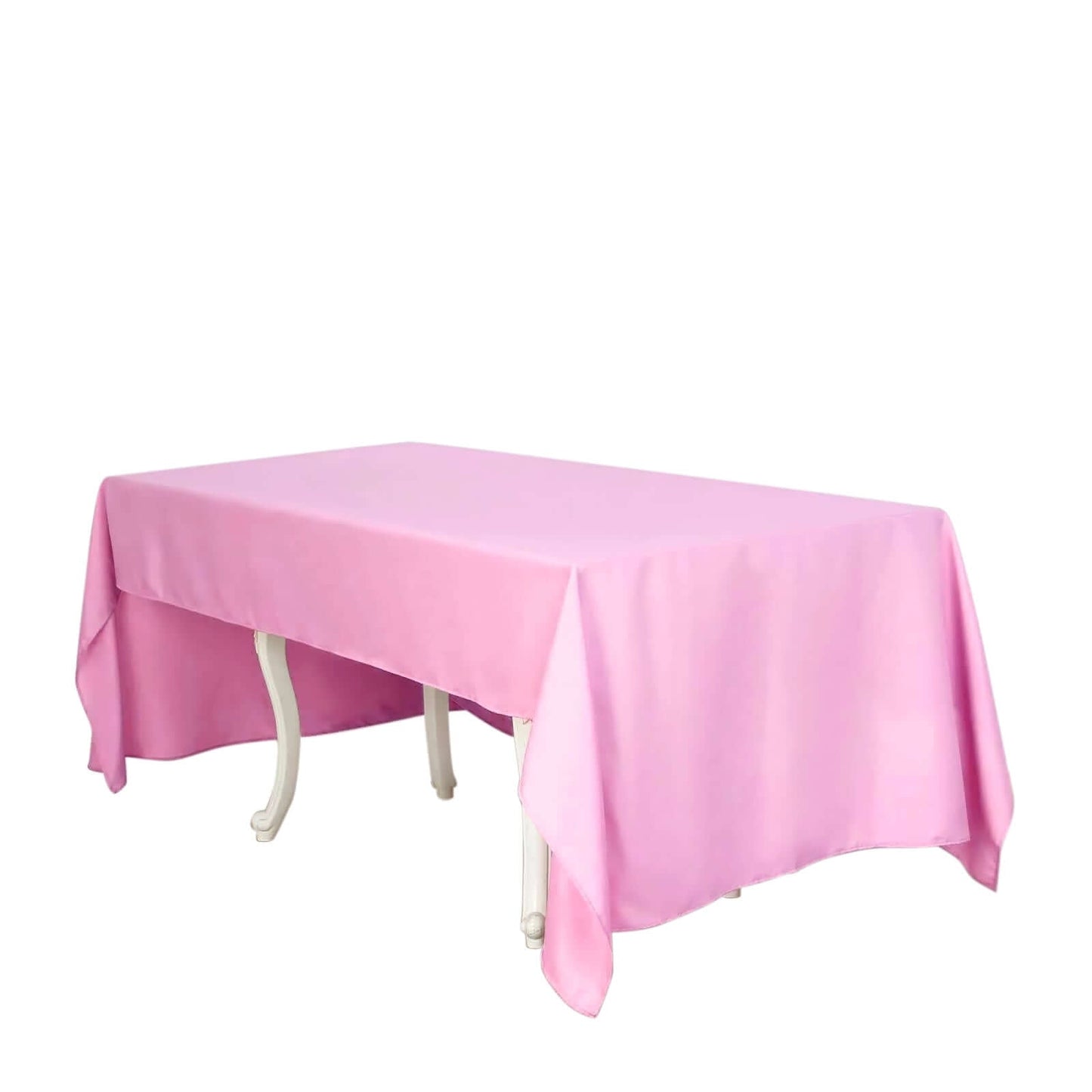 Polyester 60"x126" Rectangle Tablecloth Pink - Wrinkle - Resistant Table Cover - Linen Luxes