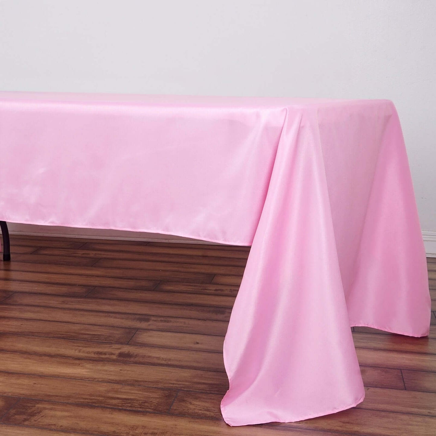 Polyester 60"x126" Rectangle Tablecloth Pink - Wrinkle - Resistant Table Cover - Linen Luxes