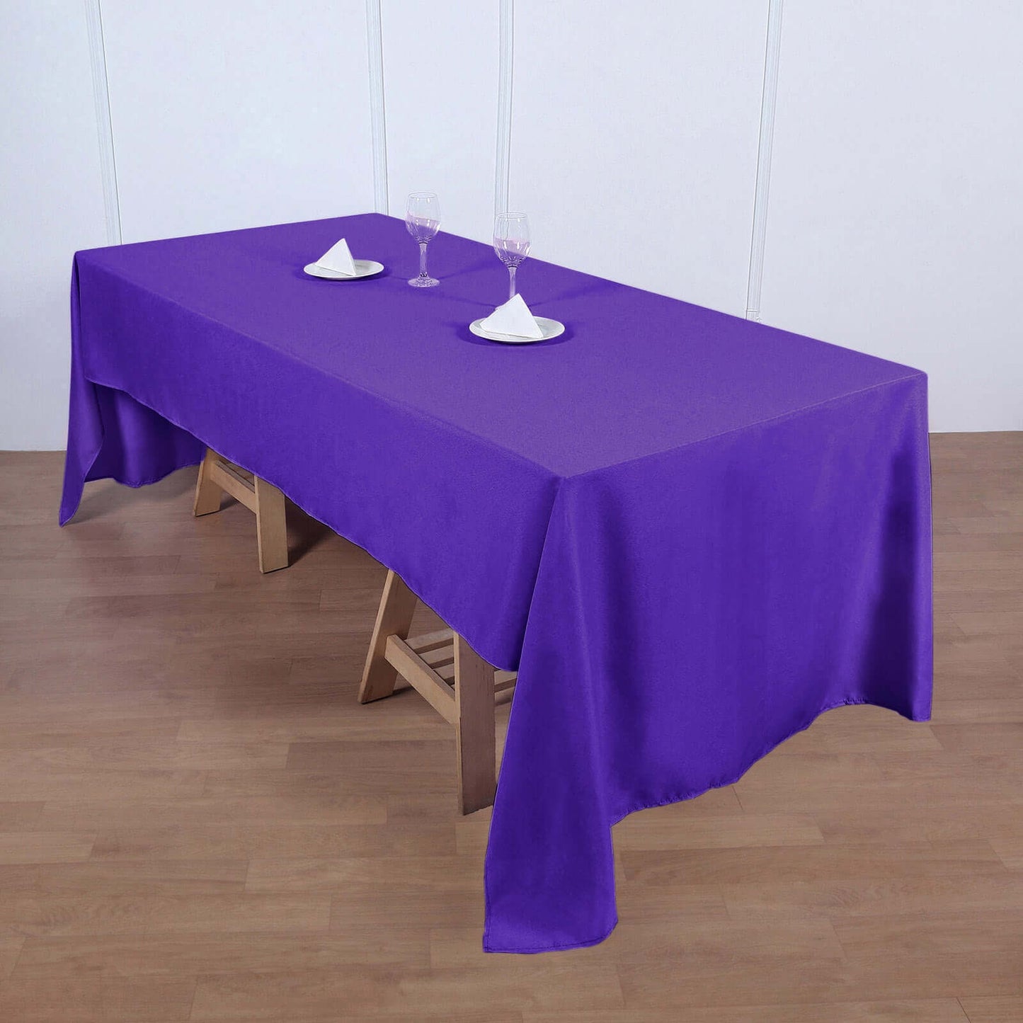 Polyester 60"x126" Rectangle Tablecloth Purple - Wrinkle - Resistant Table Cover - Linen Luxes