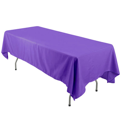 Polyester 60"x126" Rectangle Tablecloth Purple - Wrinkle - Resistant Table Cover - Linen Luxes