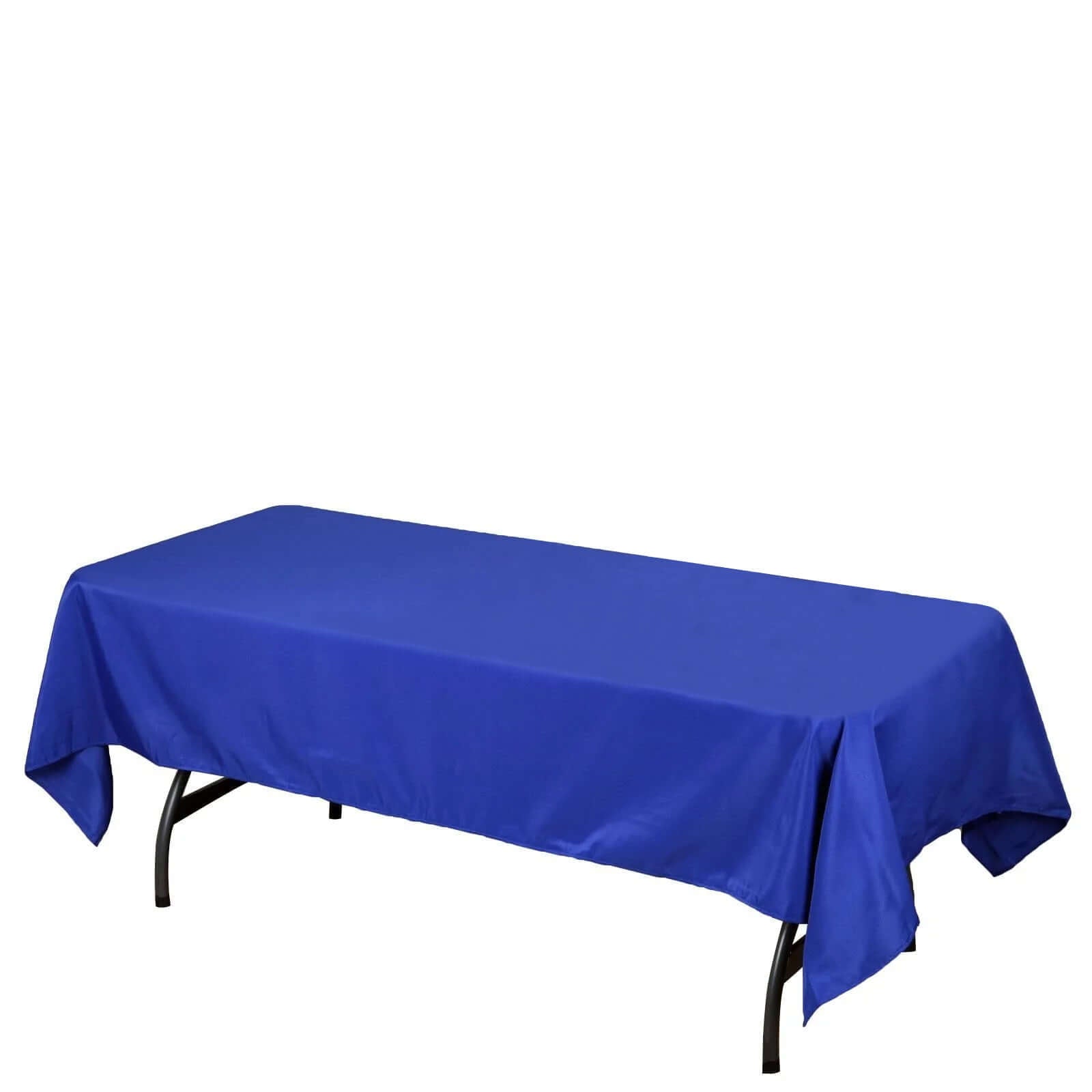 Polyester 60"x126" Rectangle Tablecloth Royal Blue - Wrinkle - Resistant Table Cover - Linen Luxes