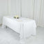 Polyester 60"x126" Rectangle Tablecloth White - Wrinkle - Resistant Table Cover for Weddings & Parties - Linen Luxes