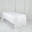 Polyester 60"x126" Rectangle Tablecloth White - Wrinkle - Resistant Table Cover for Weddings & Parties - Linen Luxes