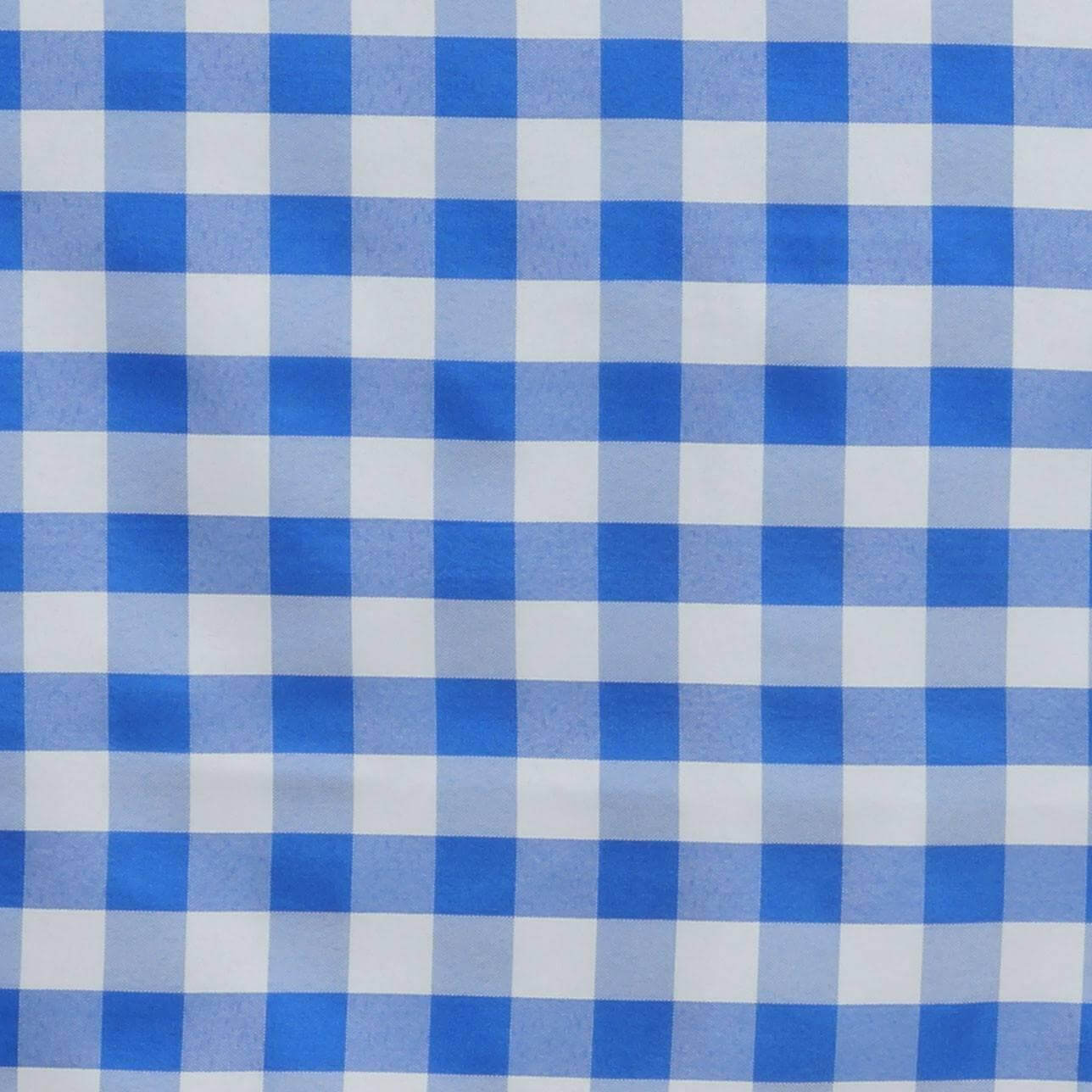 Polyester 60"x126" Rectangle Tablecloth White/Blue - Buffalo Plaid Checkered Table Cover - Linen Luxes