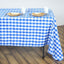 Polyester 60"x126" Rectangle Tablecloth White/Blue - Buffalo Plaid Checkered Table Cover - Linen Luxes
