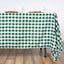 Polyester 60"x126" Rectangle Tablecloth White/Green - Buffalo Plaid Checkered Table Cover - Linen Luxes
