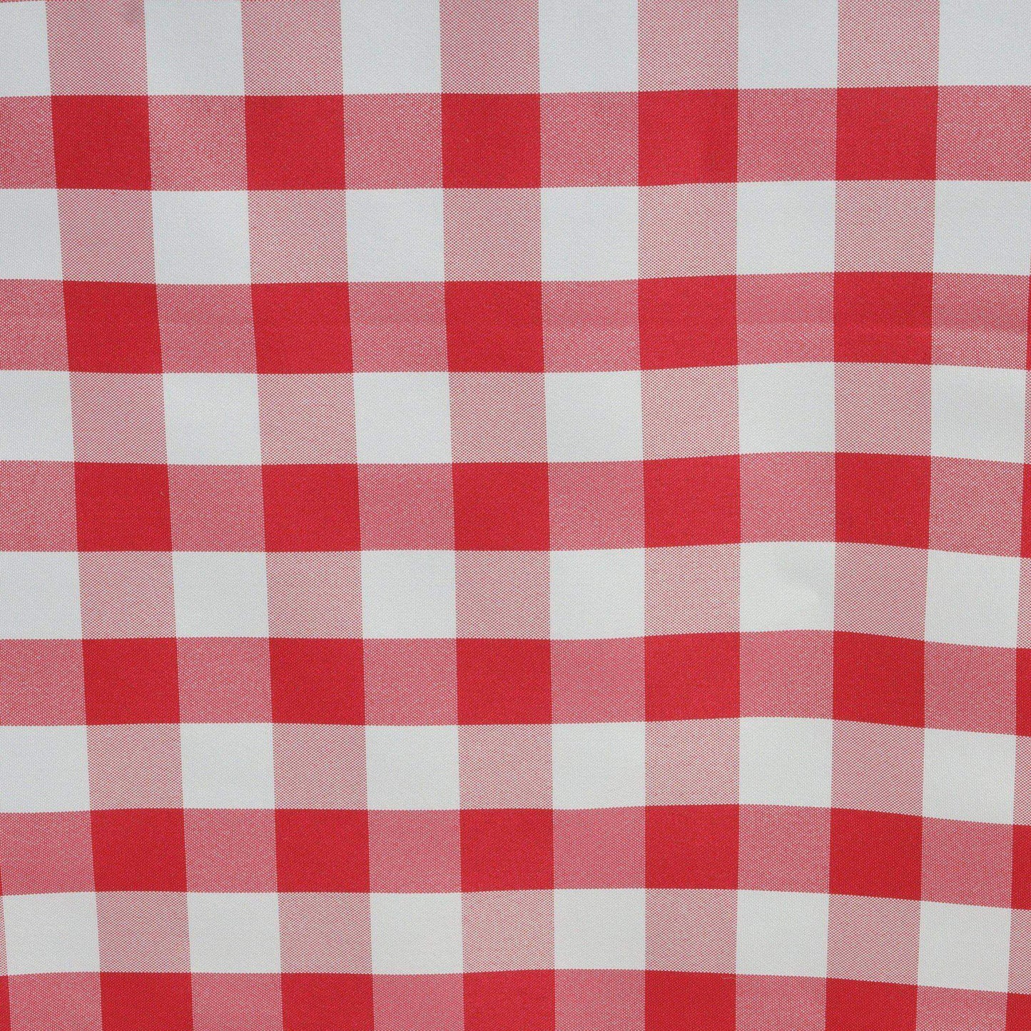 Polyester 60"x126" Rectangle Tablecloth White/Red - Buffalo Plaid Checkered Table Cover - Linen Luxes