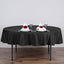 Polyester 70" Round Tablecloth Black - Durable & Wrinkle - Resistant Table Cover - Linen Luxes