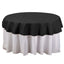 Polyester 70" Round Tablecloth Black - Durable & Wrinkle - Resistant Table Cover - Linen Luxes