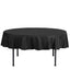 Polyester 70" Round Tablecloth Black - Durable & Wrinkle - Resistant Table Cover - Linen Luxes
