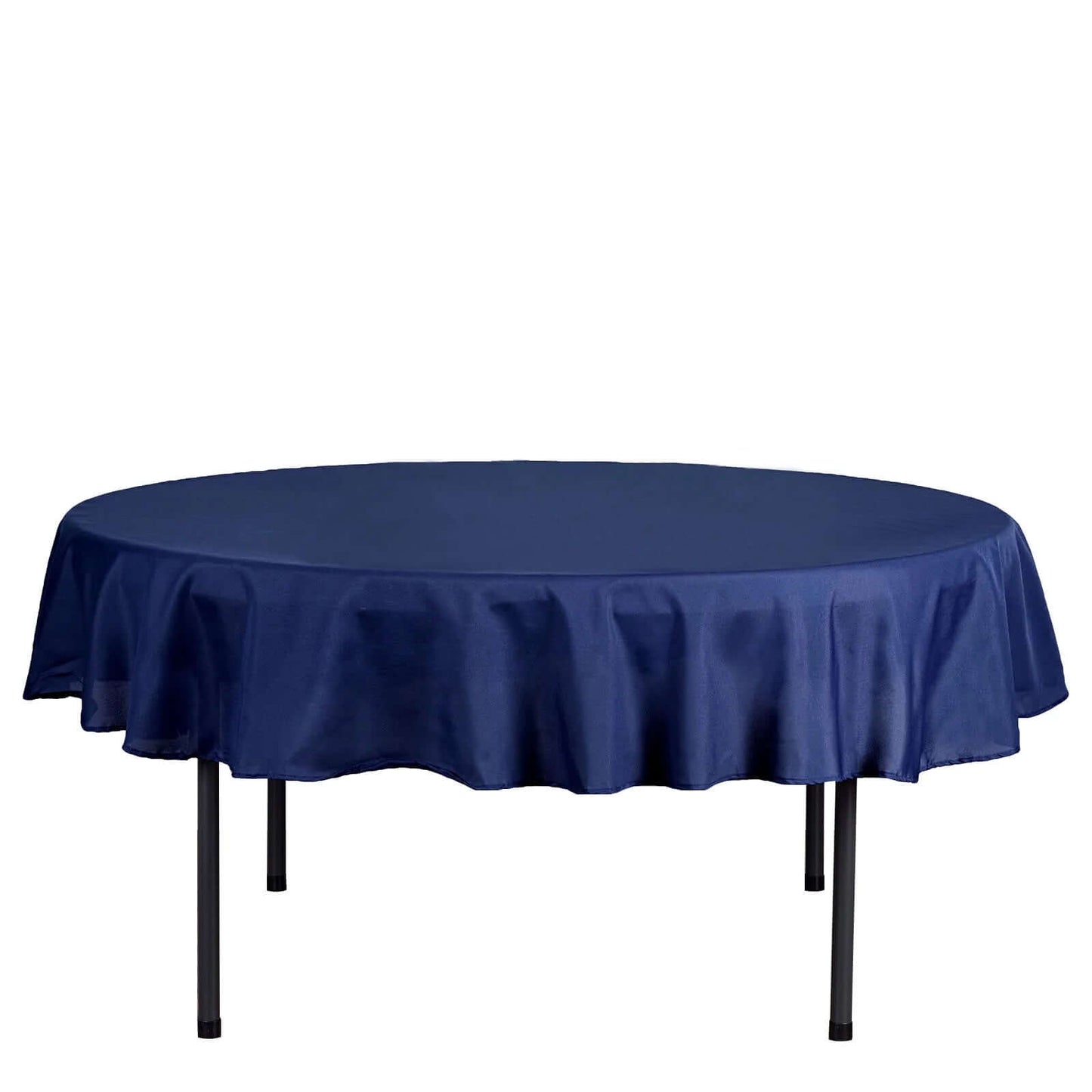 Polyester 70" Round Tablecloth Navy Blue - Durable & Wrinkle - Resistant Table Cover - Linen Luxes