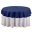 Polyester 70" Round Tablecloth Navy Blue - Durable & Wrinkle - Resistant Table Cover - Linen Luxes