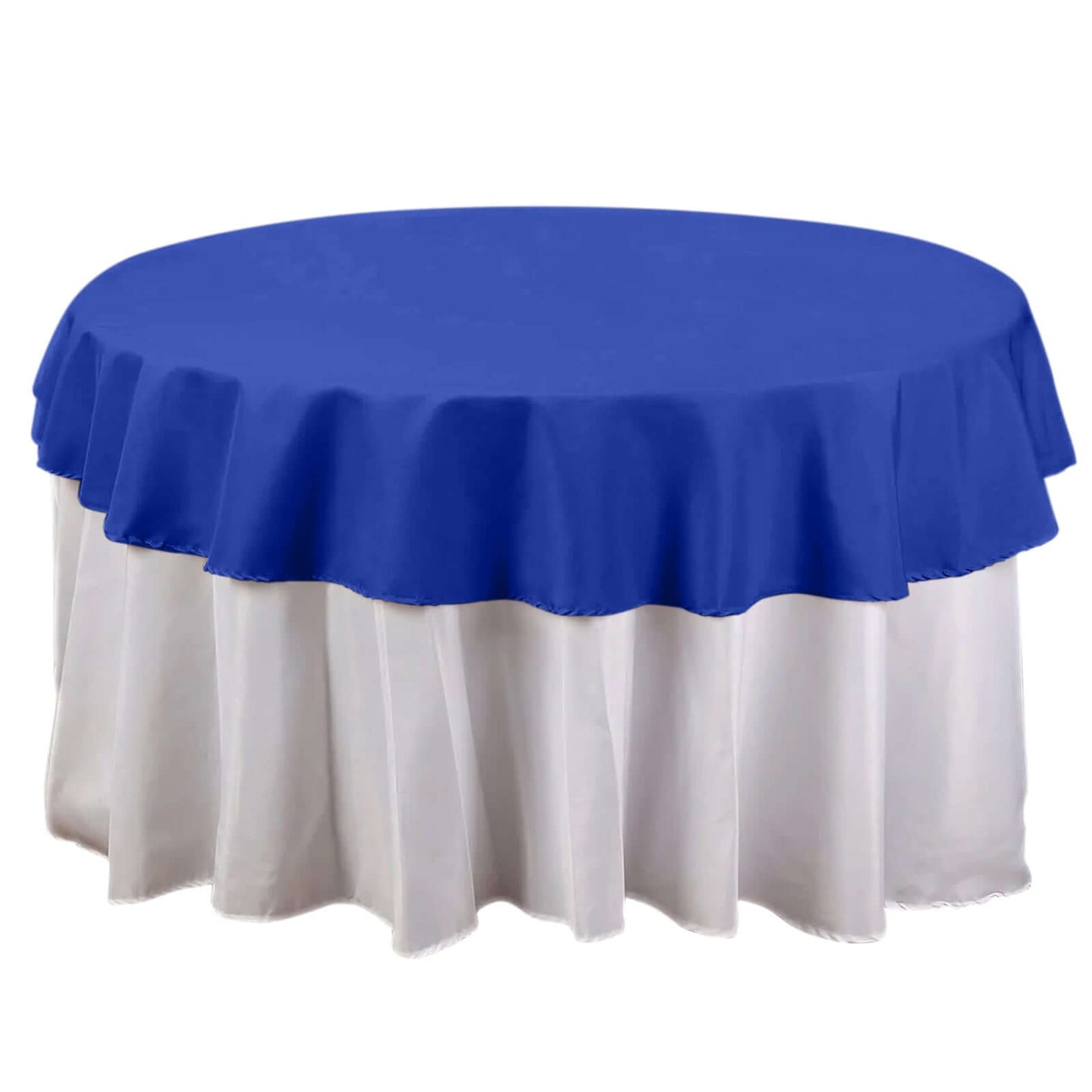 Polyester 70" Round Tablecloth Royal Blue - Durable & Wrinkle - Resistant Table Cover - Linen Luxes