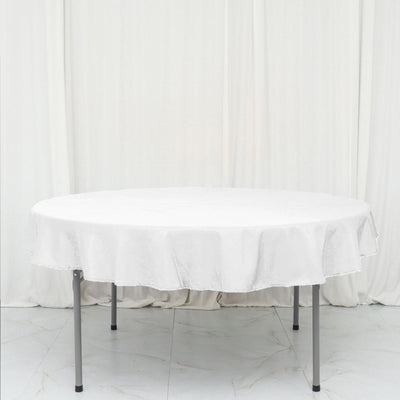 Polyester 70" Round Tablecloth White - Durable & Wrinkle - Resistant Table Cover for Everyday Use - Linen Luxes