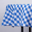 Polyester 70" Round Tablecloth White/Blue - Checkered Buffalo Plaid Table Cover - Linen Luxes