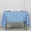 Polyester 70"x70" Square Tablecloth White/Blue - Checkered Buffalo Plaid Table Cover - Linen Luxes