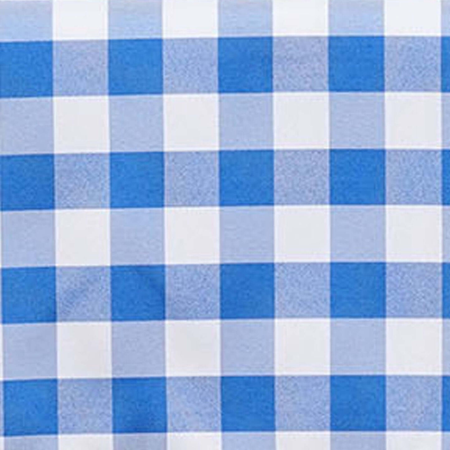 Polyester 70"x70" Square Tablecloth White/Blue - Checkered Buffalo Plaid Table Cover - Linen Luxes