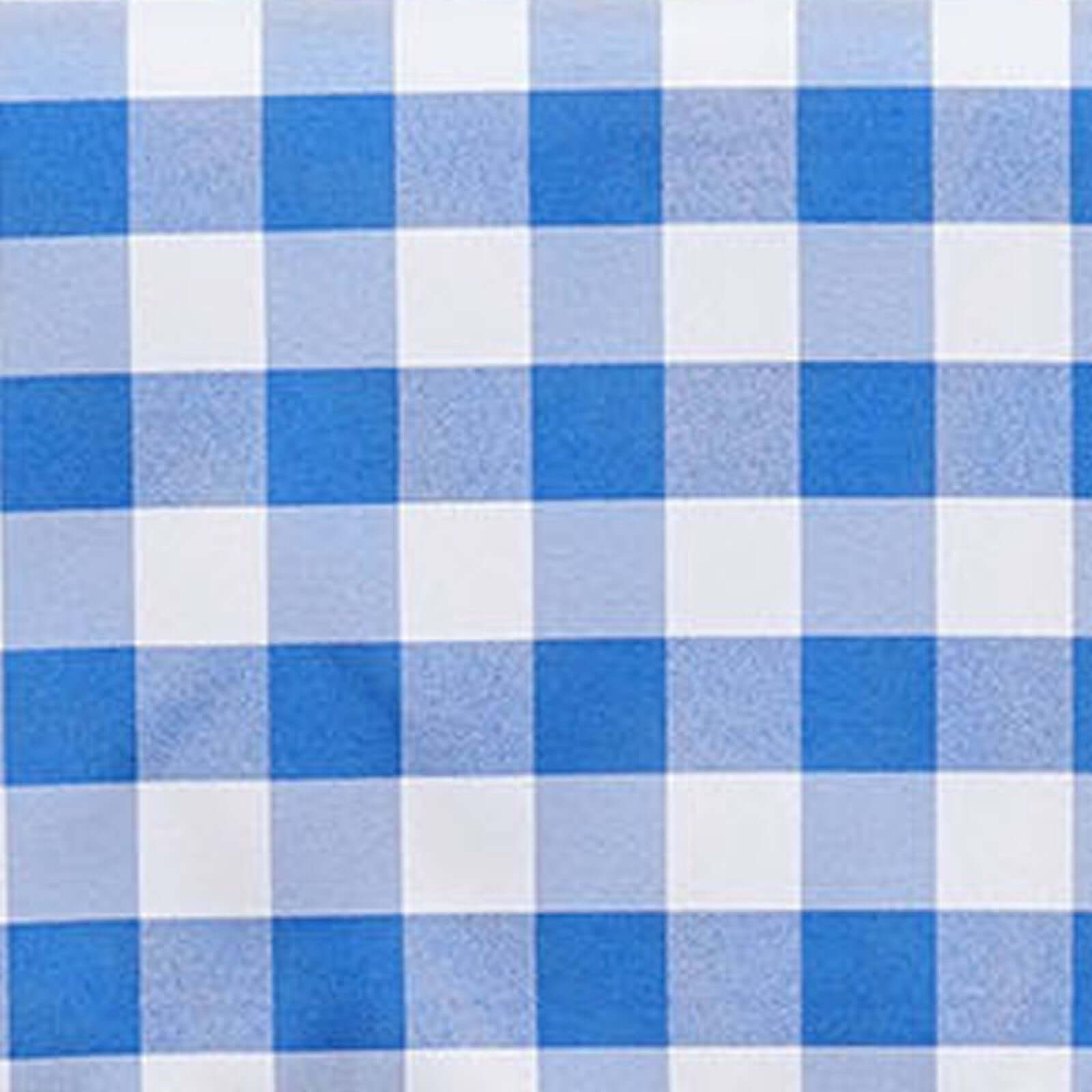 Polyester 70"x70" Square Tablecloth White/Blue - Checkered Buffalo Plaid Table Cover - Linen Luxes