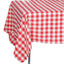 Polyester 70"x70" Square Tablecloth White/Red - Checkered Buffalo Plaid Table Cover - Linen Luxes