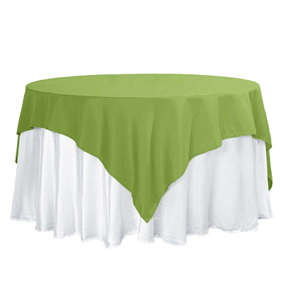 Polyester 70"x70" Table Overlay Square Tablecloth Apple Green - Wrinkle-Resistant & Durable Table Cover