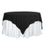 Polyester 70"x70" Table Overlay Square Tablecloth Black - Wrinkle-Resistant & Durable Table Cover for Events