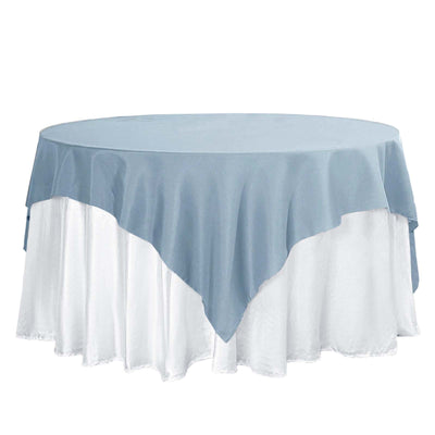Polyester 70"x70" Table Overlay Square Tablecloth Dusty Blue - Wrinkle-Resistant & Durable Table Cover